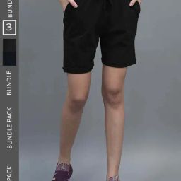 Dollar Navy & Black Cotton Shorts - Pack Of 3-image-34