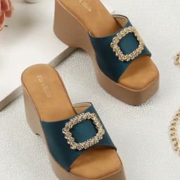 Flat n Heels Women's Blue Casual Sandals-image-60