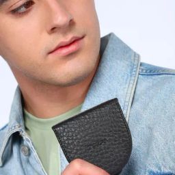 SASSORA FRIDA Black Leather Textured Bi-Fold Wallet-image-37