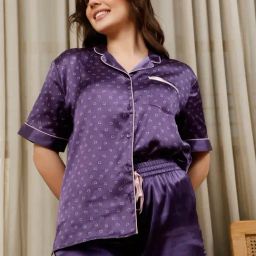 Slumber Jill Multi-Color Polyester Satin Printed Regular Shorts Set image 5