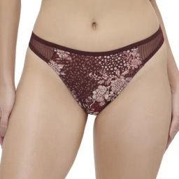 Triumph Maroon Floral Print Hipster Panty-image-74