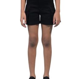 Crimsoune Club Girls Black Slim Fit Shorts-image-50