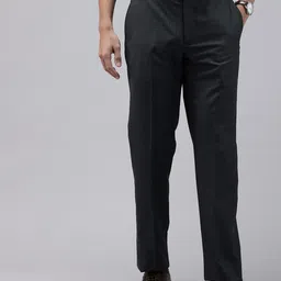 Park Avenue Men Checked Trousers-image-51