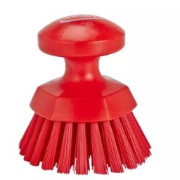 VIKAN Hand Brush Hard Polyester, Polypropylene & Stainless Steel Bristles Red 110 mm, 38854-image-95