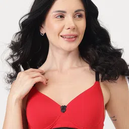 DressBerry Red Full Coverage Non Padded Non Wired Everyday Bra All Day Comfort-picture-26