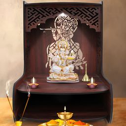 OLIVE TREE Brown Textured Wooden Home Temple-picture-32
