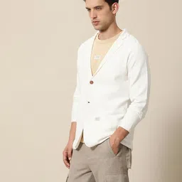 Mr Bowerbird Tailored Fit Lightweight Knitted Single-Breasted Casual Blazer-image-45