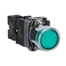Sibass Electric Luminous Push Button SQD Type Harmony Series Without Contact Element with CE Mark, Green, SE-TB5-BW (Pack of 250)-7