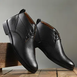 Azzaro Black Men Black Textured Derbys-image-41