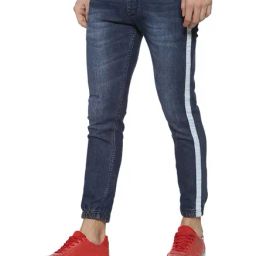 Campus Sutra Blue Slim Fit Lightly Washed Jeans-image-14
