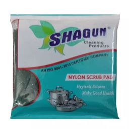 Shagun Scrub Pad Nylon and Alox 7.5x10x1 cm Green, SM- NYLON-17
