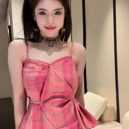 KPOP Women Checked Regular Top-image-6