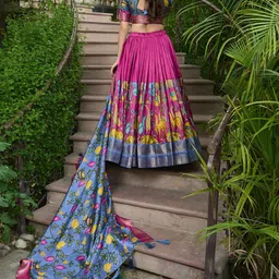JULEE Printed Ready to Wear Lehenga & Unstitched Blouse With Dupatta image 2