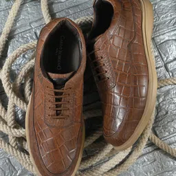CARLO ROMANO Men Solid Leather Sneakers-image-82