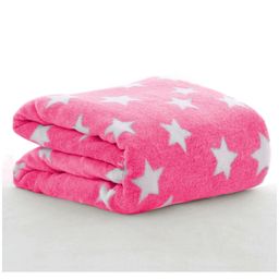 OYO BABY Fleece Baby Blanket Pack of 1 All Season Sleeping Bag Great Gift Bath Towel Multipurpose Comforter Stars Printed - Dark Pink-image-35