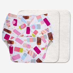 Super Bottoms Basic Reusable Cloth Diaper Ice Cream Print- Multicolor-5