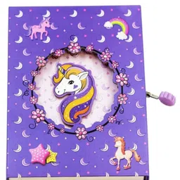 Rushabh Novelty Notebook 1708 Purple Unicorn lock dairy 96-Pages Ruled-picture-5