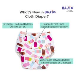 superbottoms Super Bottoms Basic Reusable Cloth Diaper Ice Cream Print- Multicolor image 2