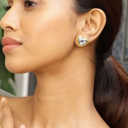 Rubans Voguish Heart Shaped Studs Earrings image 4