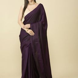 ASISA Melody Solid Pure Silk Saree with Blouse Piece-picture-38