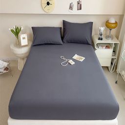 JC HOME Grey Printed 220 TC Queen Bedsheet Set 2.30 m x 2.50 m-image-4