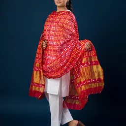 KCPC BANDHANI Ghatchola Bandhej Printed Dupatta image 4