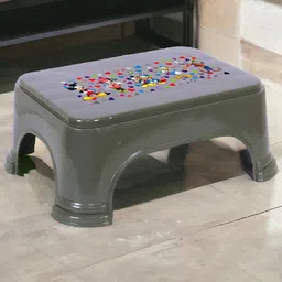 Kuber Industries Grey 3 Pieces Mickey Printed Featherweight Step Stools-22