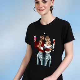 Moda Rapido Women Printed Bio Finish T-shirt-picture-14