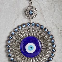 BLUE BEADS Silver & Blue Evil Eye Wall Hanging-picture-21