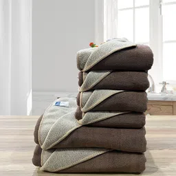 LABHAM Brown & Beige Other 450 GSM Towel Set-image-43