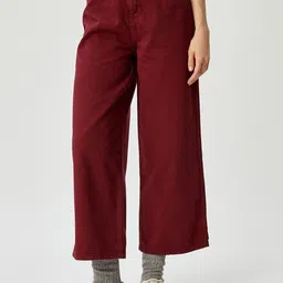 Koton Women High-Rise Regular Trousers-image-39