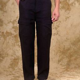 BLUEBIRD Men Smart Loose Fit Easy Wash Cargos Trousers-image-46