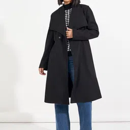 Styli Women Regular Fit Longline Buttoned Wool Overcoat-picture-22