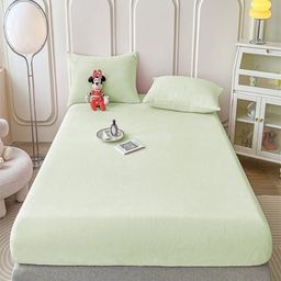 JC HOME Green 160 TC King Bedsheet with 2 Pillow Covers-image-87