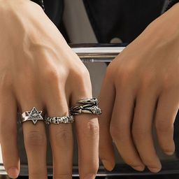 StyleCast x Revolte Set Of 3 Sliver-Plated Adjustable Finger Ring image 3