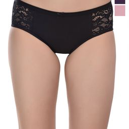 Valles365 by S.C Pack Of 3 Hipster Briefs SDLC3BLPINPUR-S-image-0