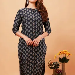 NEED APPARELS Women Ethnic Motifs Printed Regular Kurta with Trousers-16