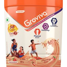 Groviva Child Nutrition Supplement Jar Strawberry Flavour - 200 gm-image-71