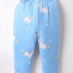 Kookie Kids Full Length Leggings Unicorn Print - Blue-image-16