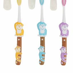 Passion Petals Monkey Design Toothbrush Pack Of 3 - Multicolour-image-6