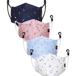 CENWELL Cotton Reusable & Washable Masks For Adults Multicolor -  Pack of 4-2