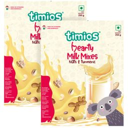 Timios High Protein Nuts & Turmeric Swirl Milk Mix - 250 gm-Pack of 2-image-31