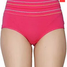 Taslar Pack Of 2 Striped Cotton Hipster Briefs 036TLARBREF_PNK_RD-image-36