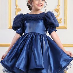 Mark & Mia Girls Puffed Sleeves Peplum Dress-picture-15