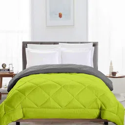 CHICERY Green & Grey Geometric AC Room Single Bed Comforter-image-61