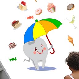 LANSTICK Teeth And Sweets Self-Adhesive Wall Sticker-image-38
