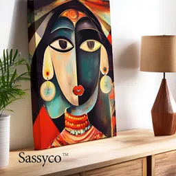 Sassyco Multicoloured Single Piece Canvas Other Wall Paintings-picture-3