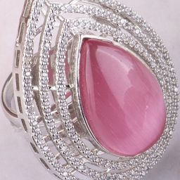 KAYRAH Pink Brass Finger Ring-image-46