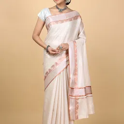 Ramraj Woven Design Zari Tissue Kasavu Saree-picture-55