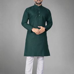 DVILLA Men Cotton Solid Straight Kurta-image-57